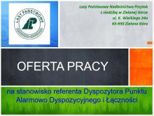 Nabór na stanowisko referenta Dyspozytora Punktu Alarmowo Dyspozycyjnego i Łączności w Nadleśnictwie Przytok